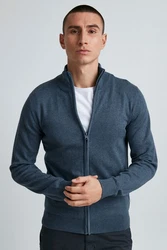 11 Project Strickjacke PRMelker Dunkelblau/Grau/Hellblau