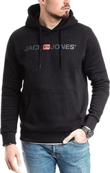 Jack & Jones Kapuzensweatshirt Hoodie mit Printdruck Schwarz