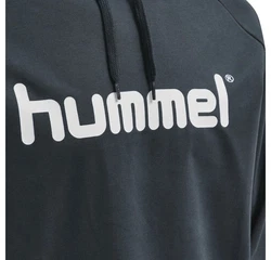 hummel Kapuzensweatshirt HMLGO COTTON LOGO HOODIE Dunkelgrau/Dunkelgrün/Grau
