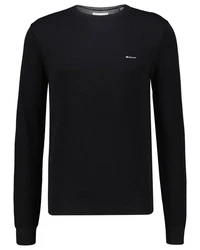 Gant Strickpullover R-Neck COTTON PIQUE C-NECK Dunkelblau/Schwarz