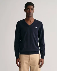 Gant Strickpullover CLASSIC COTTON V-NECK blau