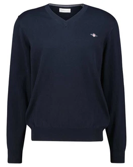 Gant Strickpullover CLASSIC COTTON V-NECK blau