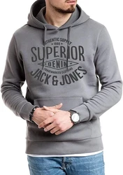 Jack & Jones Kapuzensweatshirt Hoodie mit Printdruck Dunkelgrau/Dunkelblau/Grau/Schwarz