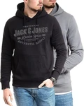 Jack & Jones Kapuzensweatshirt Hoodie mit Printdruck Dunkelgrau/Dunkelblau/Grau/Schwarz Jack & Jones Kapuzensweatshirt Hoodie mit Printdruck Dunkelgrau/Dunkelblau/Grau/Schwarz