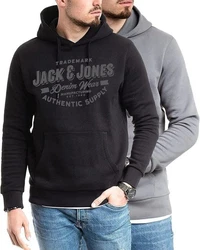 Jack & Jones Kapuzensweatshirt Hoodie mit Printdruck Dunkelgrau/Dunkelblau/Grau/Schwarz