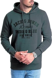 Jack & Jones Kapuzensweatshirt Hoodie mit Printdruck Grün/Khaki/Dunkelgrün/Grau/Hellgrün/Hellgrau