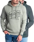 Jack & Jones Kapuzensweatshirt Hoodie mit Printdruck Grün/Khaki/Dunkelgrün/Grau/Hellgrün/Hellgrau Jack & Jones Kapuzensweatshirt Hoodie mit Printdruck Grün/Khaki/Dunkelgrün/Grau/Hellgrün/Hellgrau