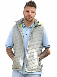 Schietwetter Steppweste Herren Creme/Weiß/Grau