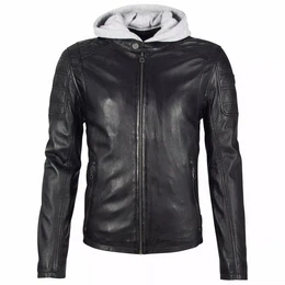 Lederjacke Rylo LAKEV mit abnehmbarer Kapuze