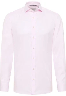 Eterna Langarmhemd SLIM FIT NON IRON Rosa/Lila