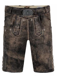 Trachtenlederhose Lederhose kurz Michael hasel (2-tlg) inkl. Grtel