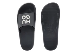 HUGO Nil Slid Badepantolette Schwarz/Dunkelblau/Blau