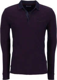 Poloshirt Langarm Polo-Shirt rot