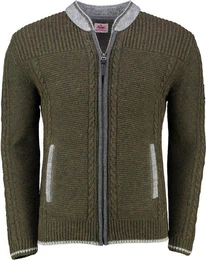 Trachtenstrickjacke Strickjacke Baltus oliv