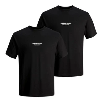 Jack & Jones T-Shirt 2er Pack Jorvesterbro Tee SS Crew Neck Schwarz