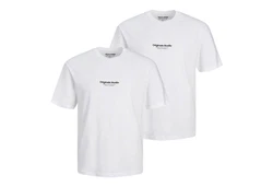 Jack & Jones T-Shirt 2er Pack Jorvesterbro Tee SS Crew Neck Weiß/Lila/Grau