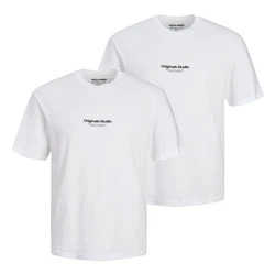 Jack & Jones T-Shirt 2er Pack Jorvesterbro Tee SS Crew Neck Weiß/Lila/Grau
