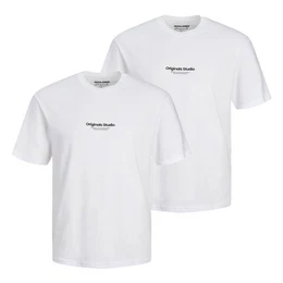 T-Shirt 2er Pack Jorvesterbro Tee SS Crew Neck mit modischem Schriftzug auf der Vorderseite