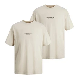 T-Shirt 2er Pack Jorvesterbro Tee SS Crew Neck mit modischem Schriftzug auf der Vorderseite