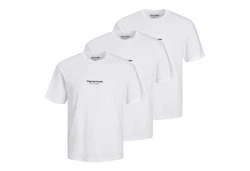 Jack & Jones T-Shirt Jorvesterbro Tee SS Crew Neck Weiß/Creme/Grau