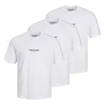 Jack & Jones T-Shirt Jorvesterbro Tee SS Crew Neck Weiß/Creme/Grau