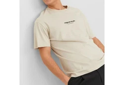Jack & Jones T-Shirt Jorvesterbro Tee SS Crew Neck Beige/Weiß/Khaki/Braun