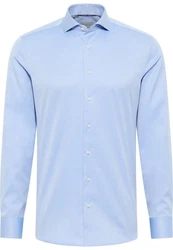 Eterna Langarmhemd SLIM FIT NON IRON Hellblau