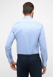 Eterna Langarmhemd SLIM FIT NON IRON Hellblau