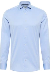 Eterna Langarmhemd SLIM FIT NON IRON Hellblau