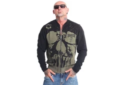 YAKUZA Sweatjacke Noggin Grün/Grau