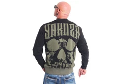 YAKUZA Sweatjacke Noggin Grün/Grau