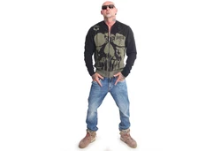 YAKUZA Sweatjacke Noggin Grün/Grau