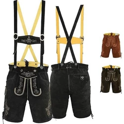 German Wear Trachtenlederhose GW720 Dunkelgrün/Khaki/Schwarz/Beige/Lila