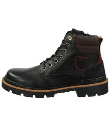 Pantofola d'Oro Stiefelette Leder Schnürstiefelette Schwarz/Braun/Dunkelbraun