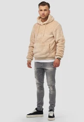 behype Kapuzensweatshirt HOOD Beige/Braun/Gelb