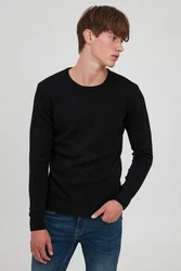 Blend Strickpullover BLEND BHPullover Schwarz/Dunkelgrau
