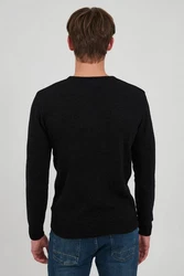 Blend Strickpullover BLEND BHPullover Schwarz/Dunkelgrau