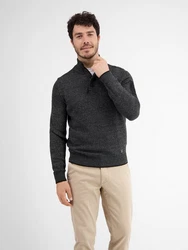 LERROS Strickpullover Troyer Dunkelgrau/Grau/Dunkelblau