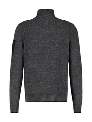LERROS Strickpullover Troyer Dunkelgrau/Grau/Dunkelblau