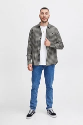 Blend Langarmhemd BHShirt Beige/Hellblau/Grün/Blau/Creme