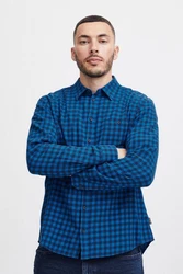 Blend Langarmhemd BHShirt Blau/Hellblau/Dunkelblau