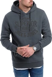 Jack & Jones Kapuzensweatshirt Hoodie mit Printdruck Dunkelgrau/Dunkelblau/Hellblau/Dunkelgrün/Rot/Schwarz