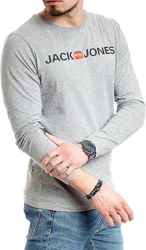 Jack & Jones Langarmshirt mit Printaufdruck Grau/Khaki/Dunkelgrau/Hellblau/Blau/Schwarz