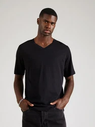 Jack & Jones T-Shirt JJEORGANIC BASIC TEE SS V-NECK NOOS Dunkelblau/Schwarz
