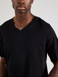 Jack & Jones T-Shirt JJEORGANIC BASIC TEE SS V-NECK NOOS Dunkelblau/Schwarz