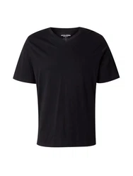 Jack & Jones T-Shirt JJEORGANIC BASIC TEE SS V-NECK NOOS Dunkelblau/Schwarz