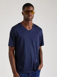 Jack & Jones T-Shirt JJEORGANIC BASIC TEE SS V-NECK NOOS Dunkelblau