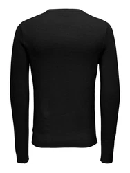 ONLY & SONS Strickpullover Phill ONSPHIL REG 12 STRUC CREW KNIT Schwarz