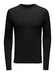 ONLY & SONS Strickpullover Phill ONSPHIL REG 12 STRUC CREW KNIT Schwarz