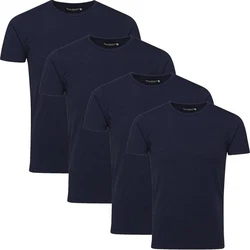 Jack & Jones T-Shirt Basic (Sparset, 4er-Pack) Dunkelblau